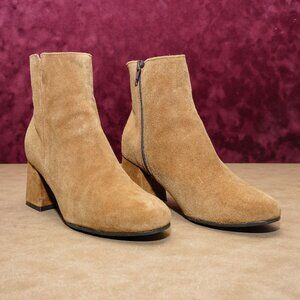 Cordani Women Braydie Tan Suede Dress Zip Ankle Boots sz 7US EUR37